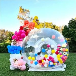 Quality Transparent Inflatable Bubble Tent 100% PVC Bubble House With Blower for sale