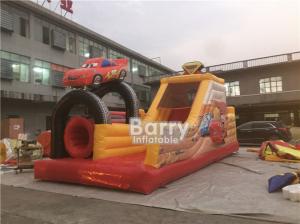 Quality Double Car Inflatable Obstacle Course For Adults Rental Outdoor Extreme Sport Games for sale