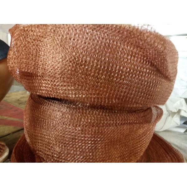 Red Purple Brass Knitted Copper Wire Mesh Tube Sleeve For Demister Cell Kitchen Filter