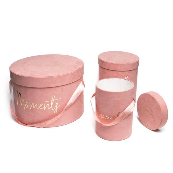 Gold Black Round Gift Box Packaging / Recycled Preserved Flower Rose Box