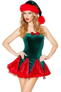 China Holiday Funny Christmas Costumes , Toy Maker Sexy Christmas Dress on sale