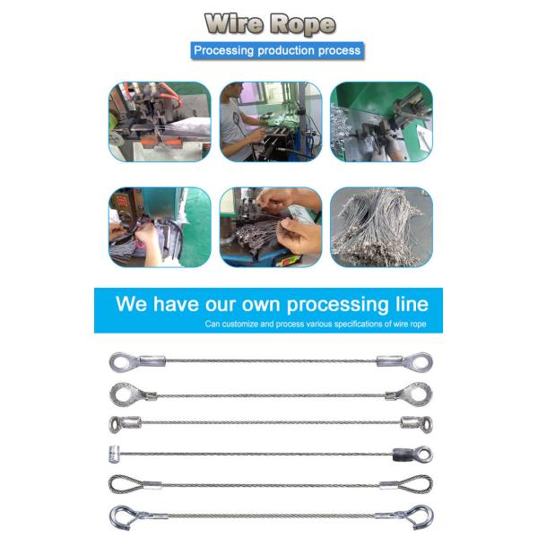 Customized Color Ss Wire Rope Extension Spring Safety Cable For Security Lock