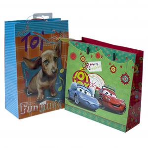Quality Customize Size Recycled Paper Gift Bags CMYK printing Toy Paper Bag for sale