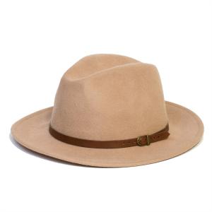 Quality Wool Felt Vintage Felt Fedora Wide Brim Panama Hat Poly String Sweatband Unisex for sale