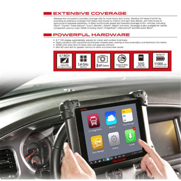 Autel Maxisys 908 CV Diagnostic Scanner Full System ECU Coding MS908 CV for Heavy Duty Functions of codes, live data etc