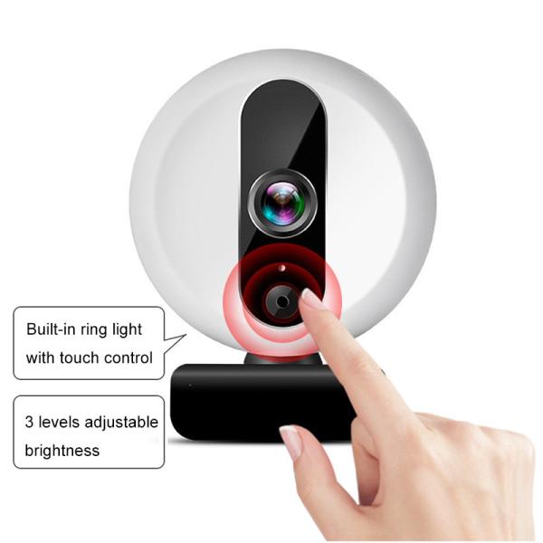 UVC Protocol 3D Denoising IP Web Camera H.264 2.0MP Red Indicator
