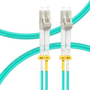 OM3 Multimode LC UPC Duplex Fiber Patch Cord LSZH 3m 2.0mm
