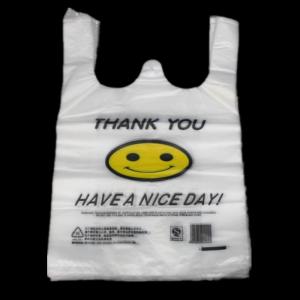 Quality 10 - 25MIC Thickness Biodegradable T Shirt Bags With Customized Logo for sale