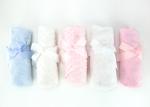 Custom Made 100 Polyester Baby Blanket , Knitted Flannel Baby Girl Pram Blanket