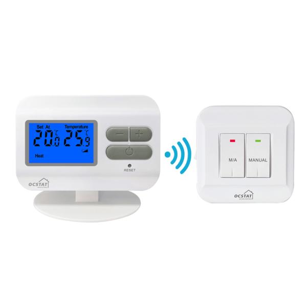 Riseem Blue Or Orange Blacklight RF Room Thermostat With Auto / Manual Switch