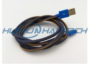 Quality High End Mfi Jean Cloth Heat Resistant Wire Sleeve For Denim Usb Cable Harness for sale