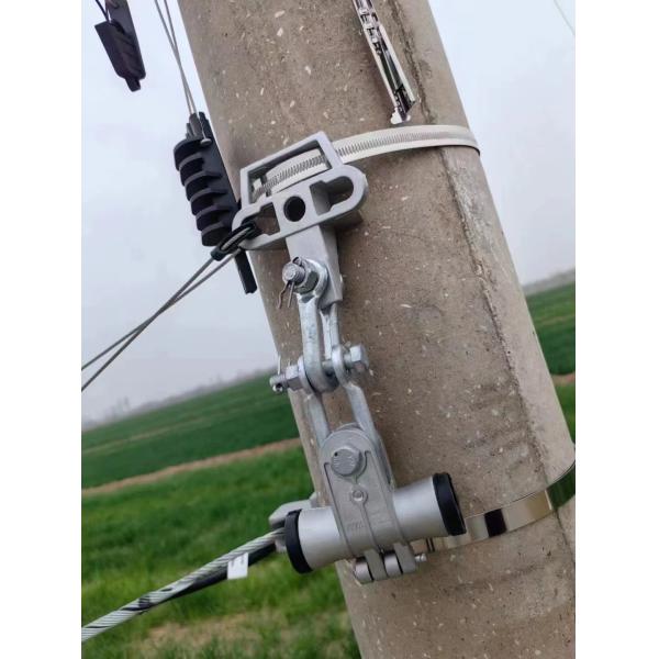 Preformed Tension Clamp for ADSS Fiber Optic Cable on Hot Dip Galvanized Flat Iron