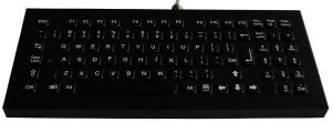 Quality Desktop Black Black Metal Keyboard with numeric keypad and Fn keys , metallic keyboard for sale