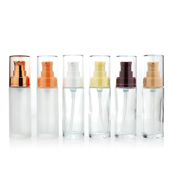 Wholesale Fashion Design 30ml Cosmetic Foundation Pump Skincare Lotion Glass Bottle