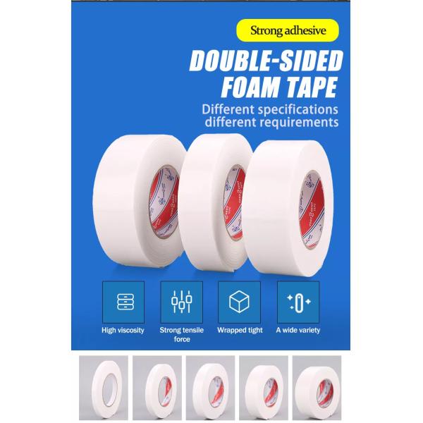 PE Self Adhesive Double Sided Foam Tape Strip 24mm 25mm Thick Heat Resistant