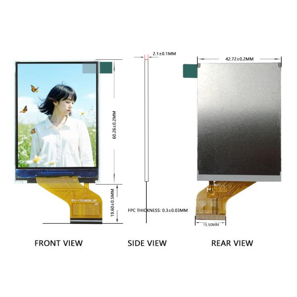2.4-inch IPS full-color TFT 240 * 320 resolution MIPI interface 30PIN industrial control display screen