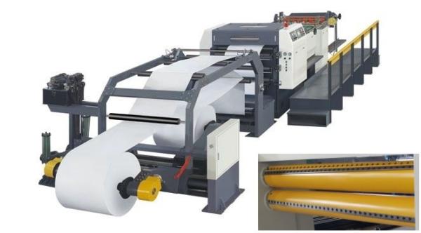 Buy Automatic High-speed Helical-knife Paper Roll Sheeter Stacker, for 1-rol, 2-roll, 4-roll, 6-roll at wholesale prices