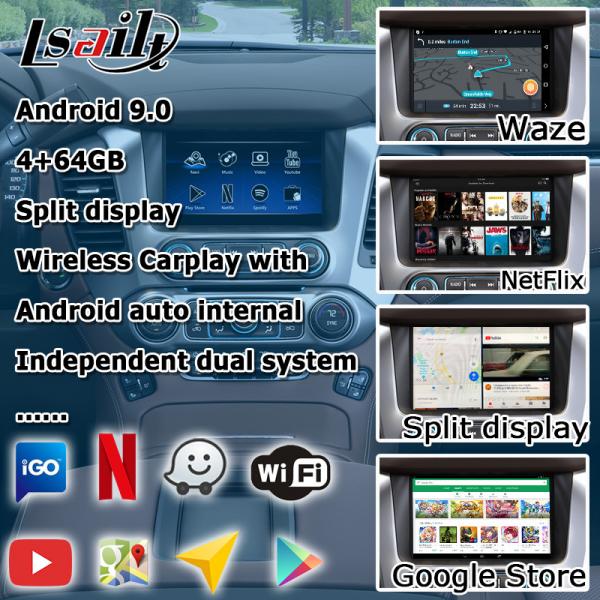 Android auto carplay box interface for Chevrolet Suburban Tahoe with rearview WiFi video
