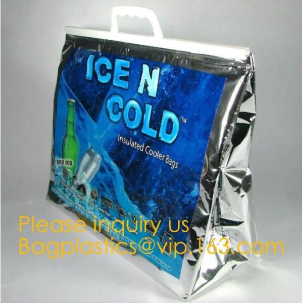 reflective Thermal Plastic handle portable aluminum epe foam Insulation bag cool bag,aluminum film lunch Thermal food pi