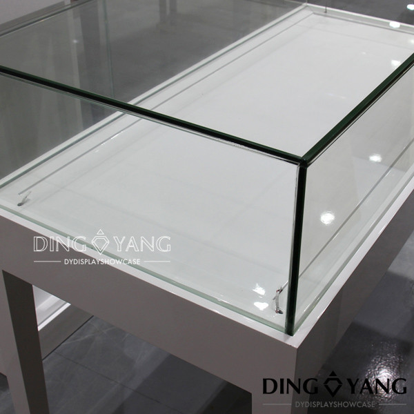 Glossy White OEM Lockable Jewellery Shop Display Counters