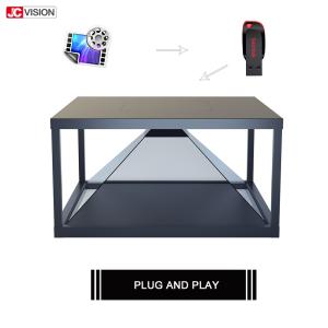 China 100x100cm Transparent LCD Screen 360 3D Pyramid Hologram With Digital LED Sign on sale