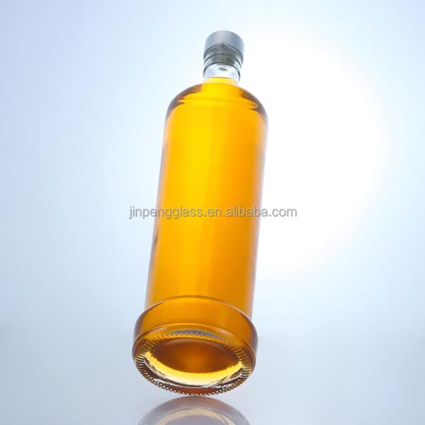 Custom Design 750ml Whisky Glass Bottle with Material and Clear or Customized Color
