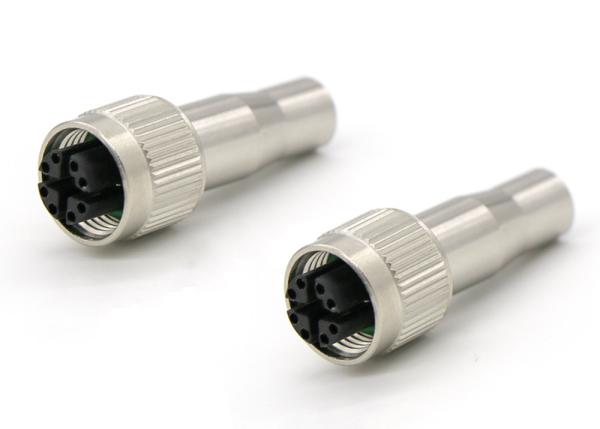 Buy Female Circular M12 X Code Connector 8 Pin Long Shield Socket For Cat6a at wholesale prices