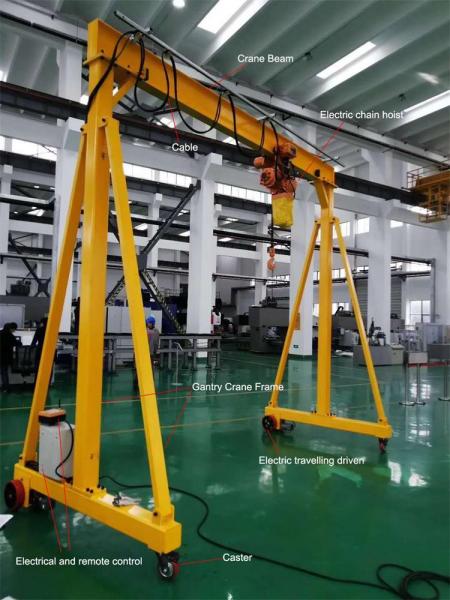 3.5 Ton Portable Gantry Crane 7.5m Lifting Height Working Class A3