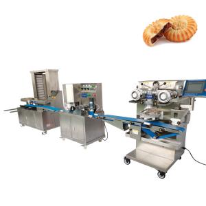China Fully Automatic Filling Cookies Maamoul Mooncake Making Encrusting Machine on sale