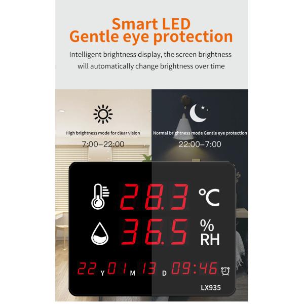 Baby Thermometer Digital Thermometer High Sensitive Temperature and Humidity Meter With Clcoks Temperature Sensor Greenhouse