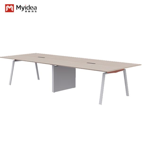 Buy Support customization Large Conference Table 50mm Top Thickness With Inline Power Outlets And Cable Box at wholesale prices