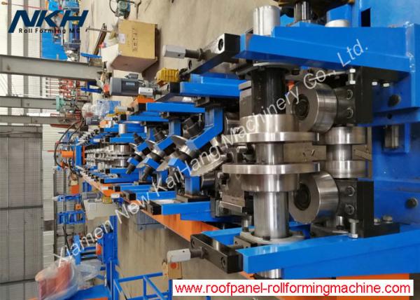 Buy High Speed Upright Roll Forming Machine , Shelf Panel Roll Forming Machine With Presser at wholesale prices