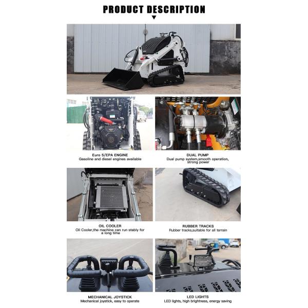 Crawler Promotion 300kg Mini Skid Steer Loader With Attachment