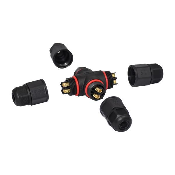 Buy High Current Connector Power Wire Cross Type Four Way IP68 Waterproof Connector M20 2pin at wholesale prices
