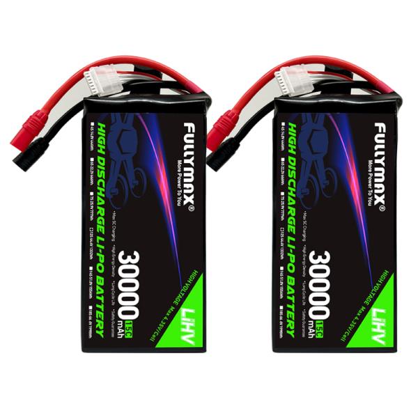 30000mAh 12 Cell Lipo Battery 12S 44.4V 15C EVTOL Agriculture Drones Underwater Robotics