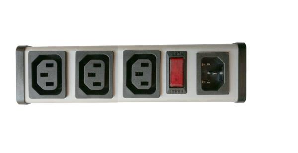 Buy UL C-UL list 3Way IEC Output Socket Built in 15A Overload Protector Outlets Power Strip at wholesale prices