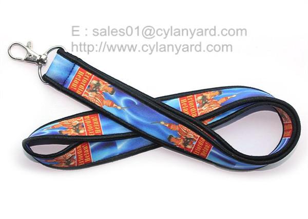 Buy Dye sublimation neoprene neck strap with overlock edge at wholesale prices