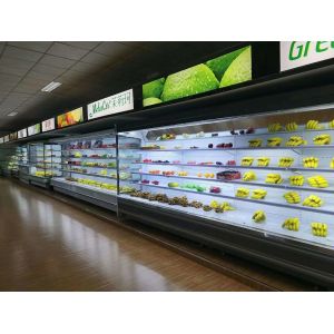 Multdeck Upright Open Display Refrigerator With Inside Remote System