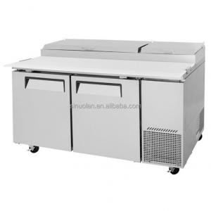 China High Quality Two Three Doors Stainless Steel Refrigerated Pizza Prep Table For Pizzas Sandwiches Bar on sale