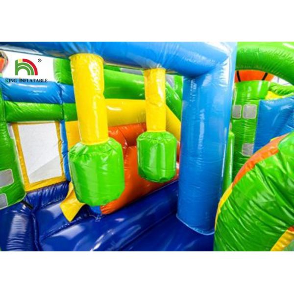 Kids Inflatable Bouncer Combo / Green Inflatable Dragon Jumping Castle