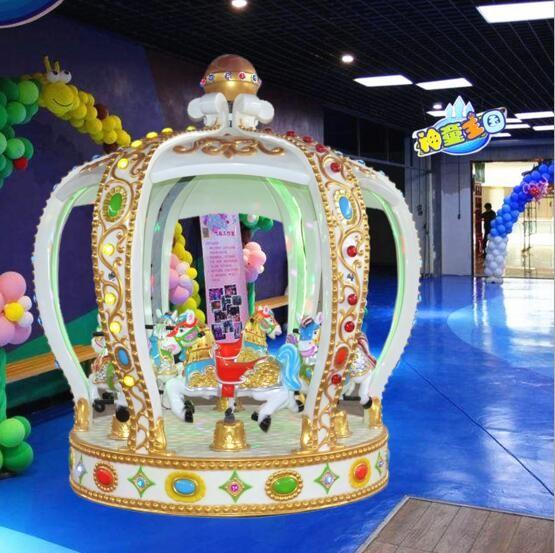 kids amusement rides royal crown carousel horse ride for sale