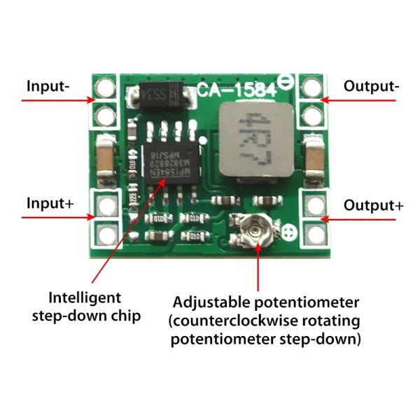 CA-1584 DC to DC Buck Step Down Module 3A Adjustable 1.5MHz MP1584