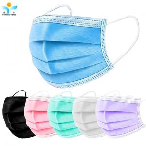 China Medical Disposable 3 Ply Face Mask For Daily Protection With Different Color on sale