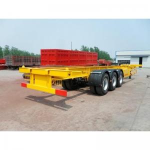 China 40 Foot tandem Flat Bed Semi Trailer With Bogie Suspension And Brake System on sale