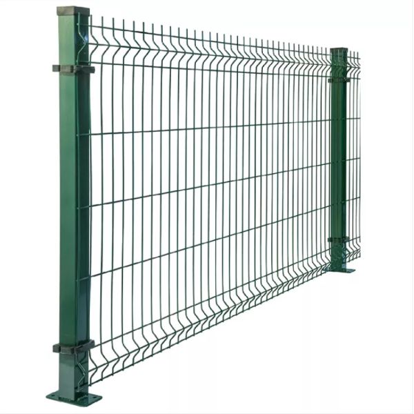 4.5mm High Security Curvy Steel Wire Mesh Fence PVC Coated Galvanized Steel Welded Fencing with 3 bending