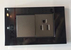 Quality Custom 1 Gang 1 Way Switch &amp; 1 Gang Socket Elegant Design Durable And Safe for sale