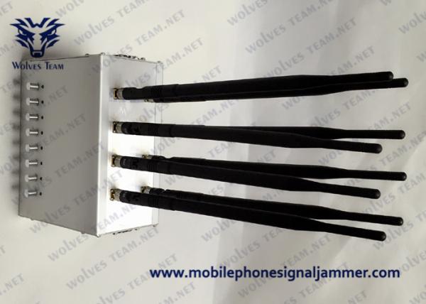 Buy Adjustable Mobile Phone Signal Jammer High Power 8 Antenna Blocking WiFi GPS GSM CDMA at wholesale prices