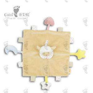 China Eco Friendly Brown Sleepy Sheep White Plush Comforter 27 X 27cm on sale