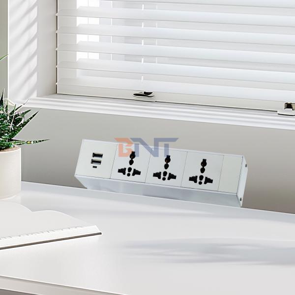 Buy Boente eu power plug table clamp mount outlet / movable desk socket mounting tabletop socket at wholesale prices