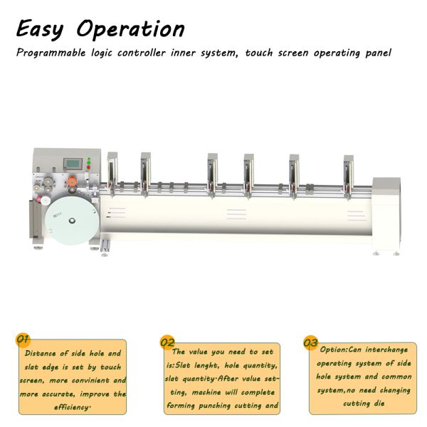 Fully-Automatic Machine Aluminum Venetian Blind Slat Forming Cutting Punching Ladder String Threading All In One Machine